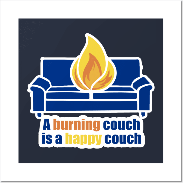 Happy Couch Wall Art by EJTees